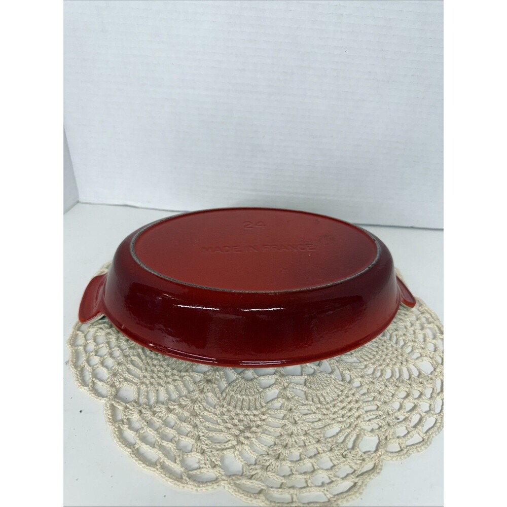 Le Creuset Au Gratin Dish Cerise Red 24 France - Picture 5 of 9